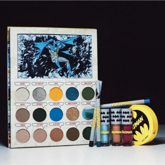 Batman x Kylie Cosmetics Makeup Set Lipstick Eyeliner Highlighter Eyeshadow NIB - Picture 1 of 16